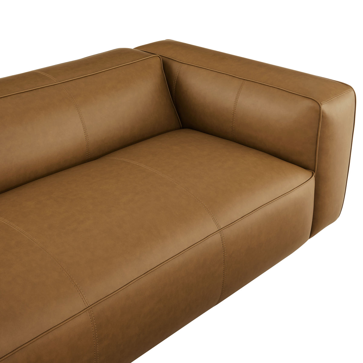 Auren Upholstered Vegan Leather Sofa - Additional View