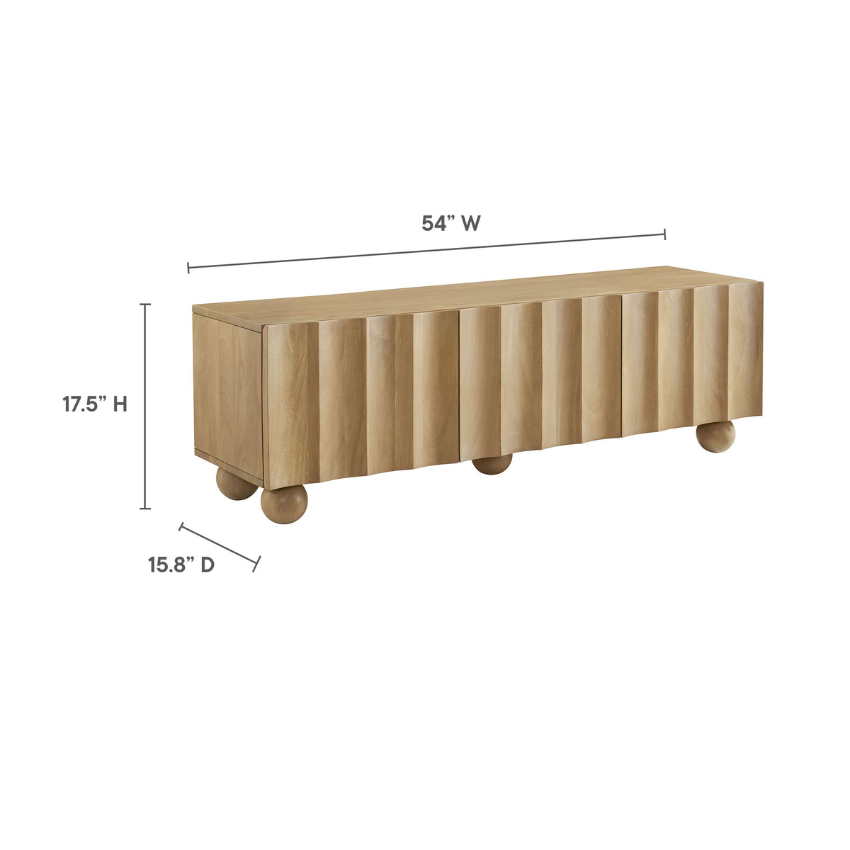 Sorren Scalloped 54" Wood TV Stand - Additional View