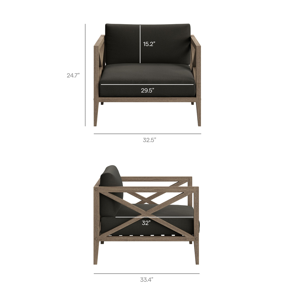 Northlake 5-Piece Outdoor Patio Teak Wood Furniture Set - Additional View