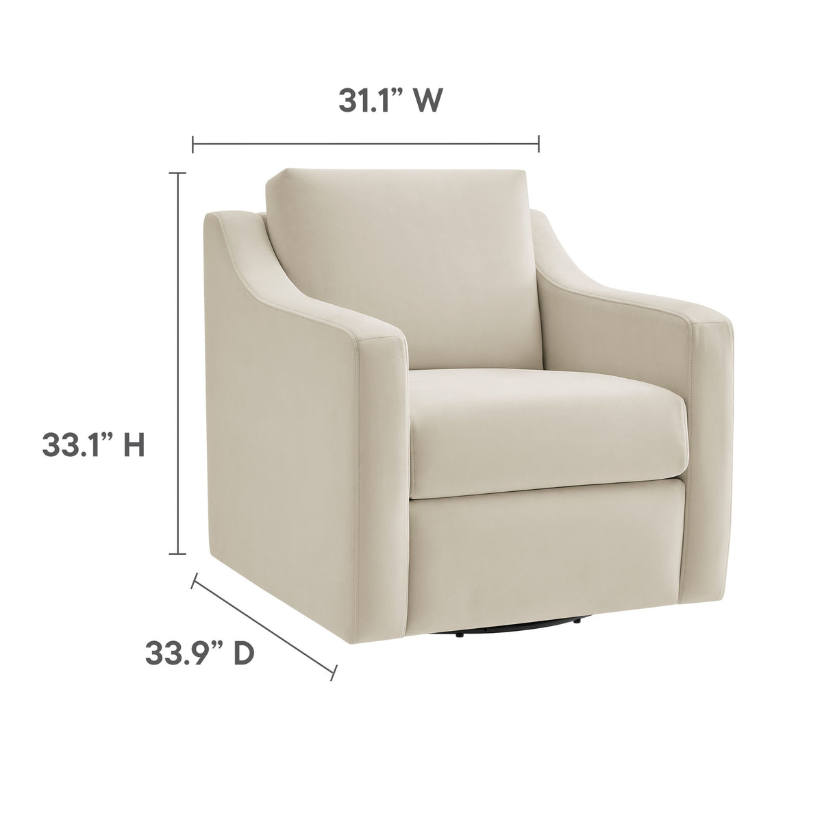 Liora Performance Velvet Armchair - Additional View
