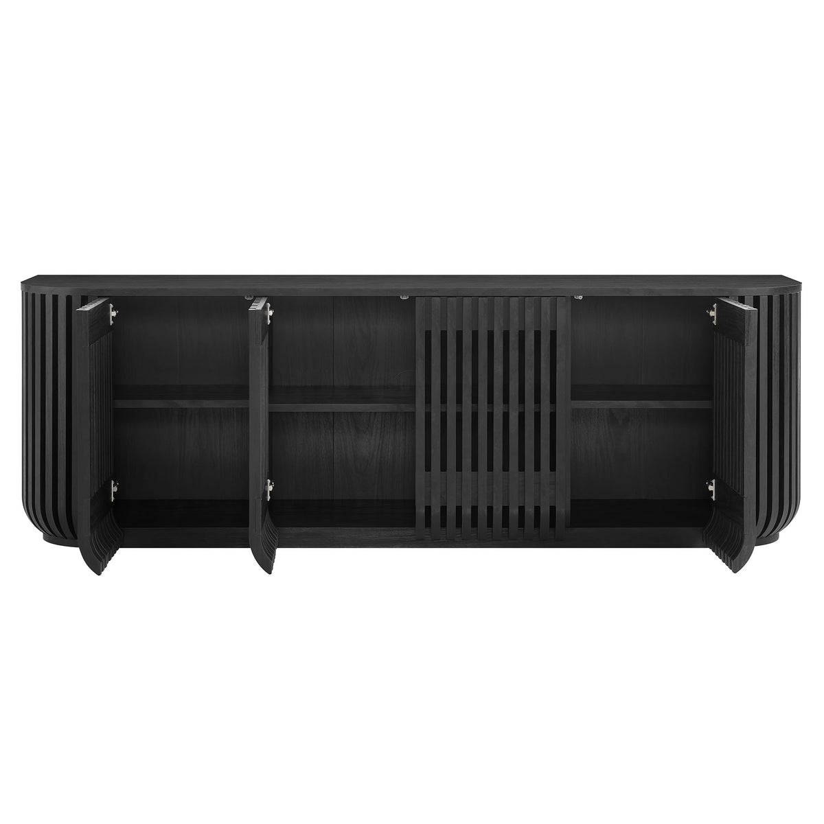 Fortitude 75" Curved Sideboard Storage Cabinet - Additional View