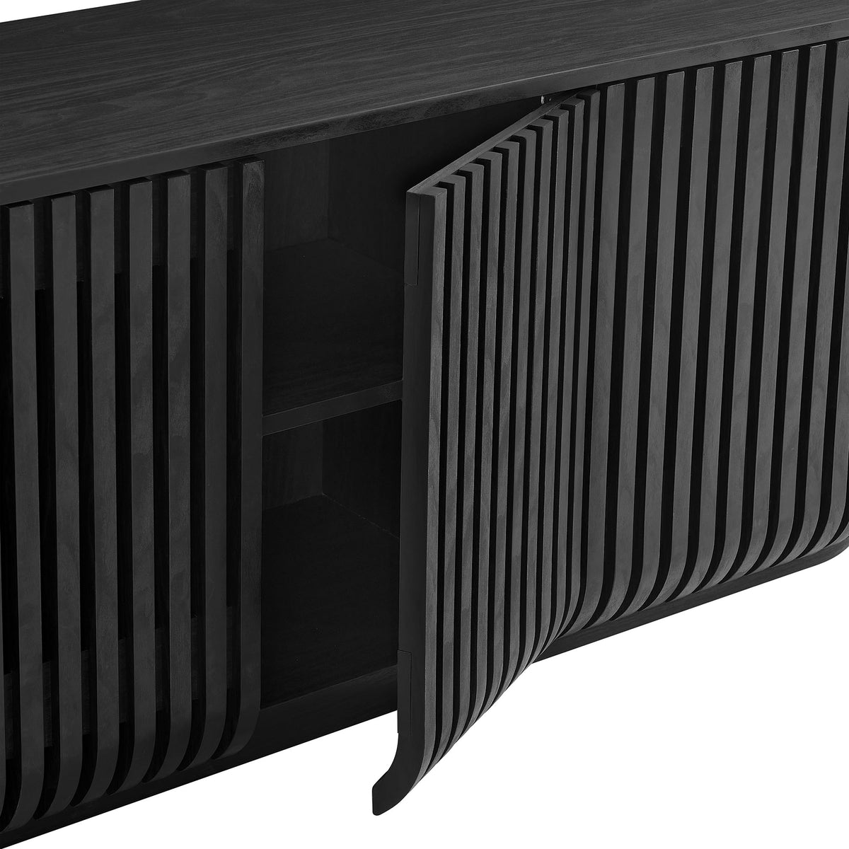 Fortitude 75" Curved Sideboard Storage Cabinet - Additional View