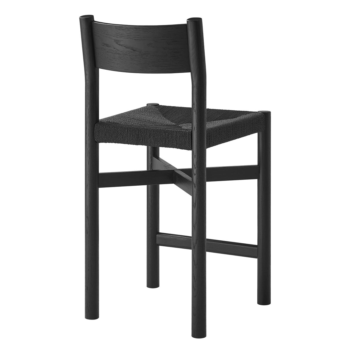 Alvia Oak Wood Counter Stools With Woven Seats Set of 2 - Additional View