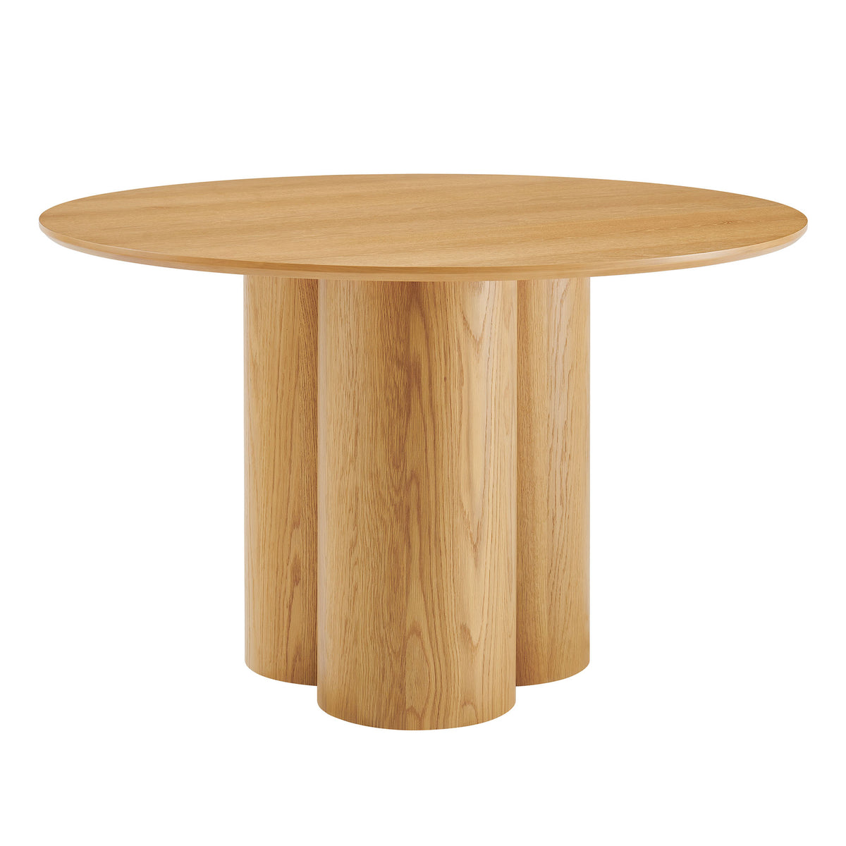 Renwick 47 Inch Oak Veneer Round Pedestal Dining Table - Additional View