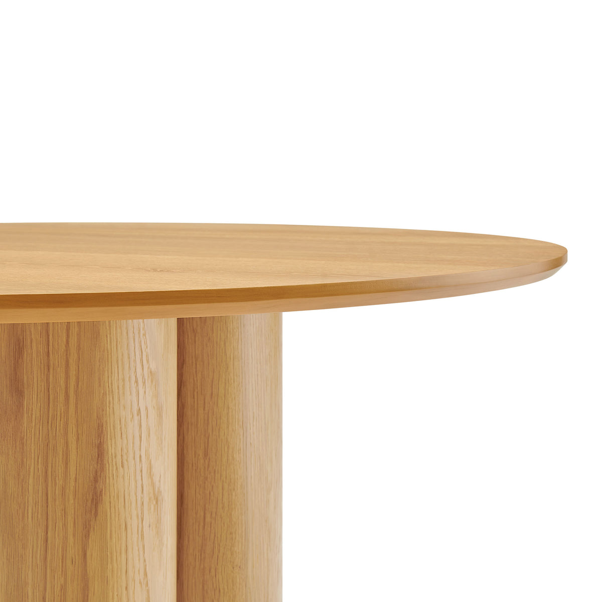 Renwick 47 Inch Oak Veneer Round Pedestal Dining Table - Additional View