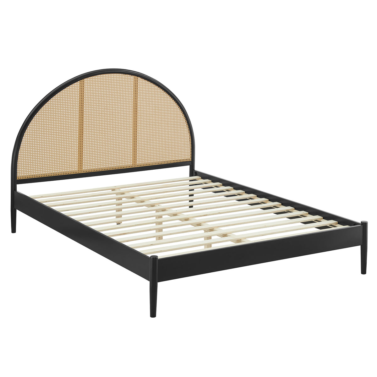 Odette Queen Arched Rattan Cane Platform Bed - Additional View