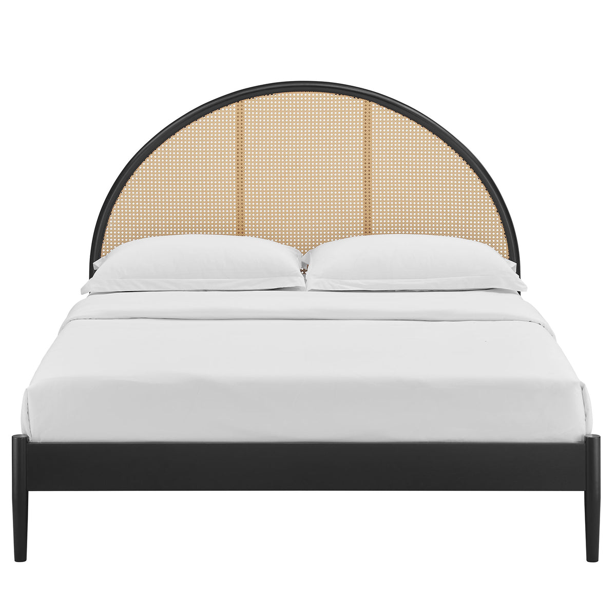 Odette Queen Arched Rattan Cane Platform Bed - Additional View