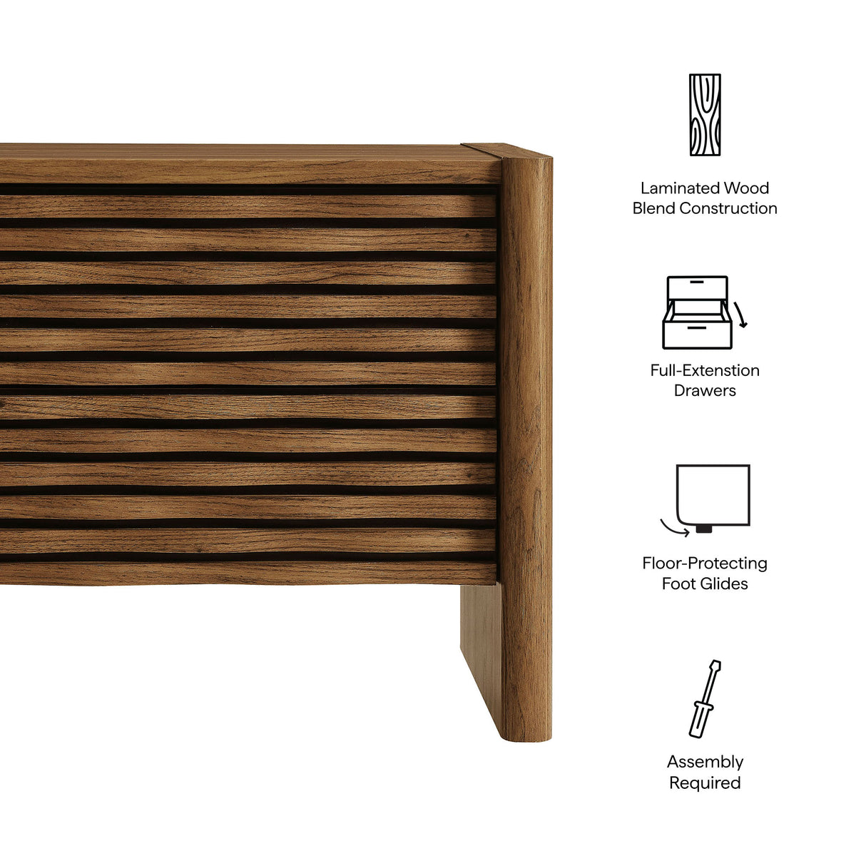 Emric Wave Nightstand - Additional View