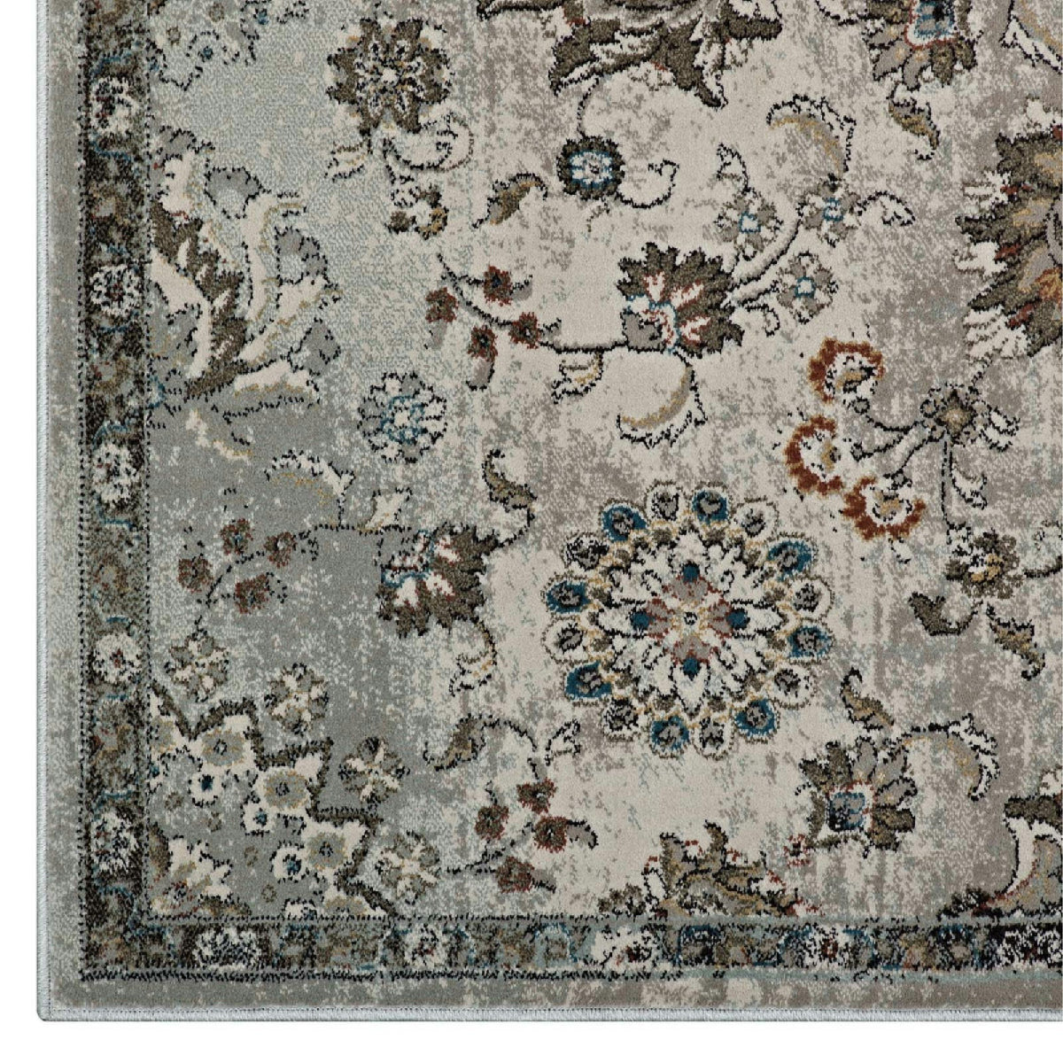 Hana Distressed Vintage Floral Lattice 5x8 Area Rug - Additional View
