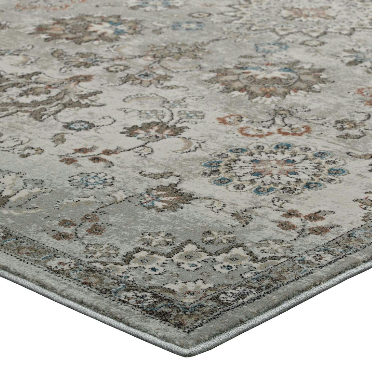 Hana Distressed Vintage Floral Lattice 5x8 Area Rug - Additional View