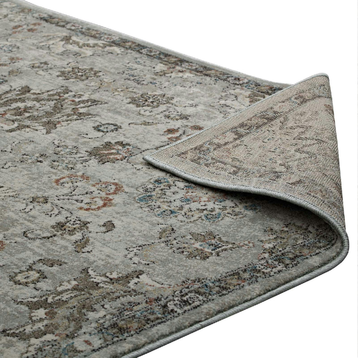 Hana Distressed Vintage Floral Lattice 5x8 Area Rug - Additional View